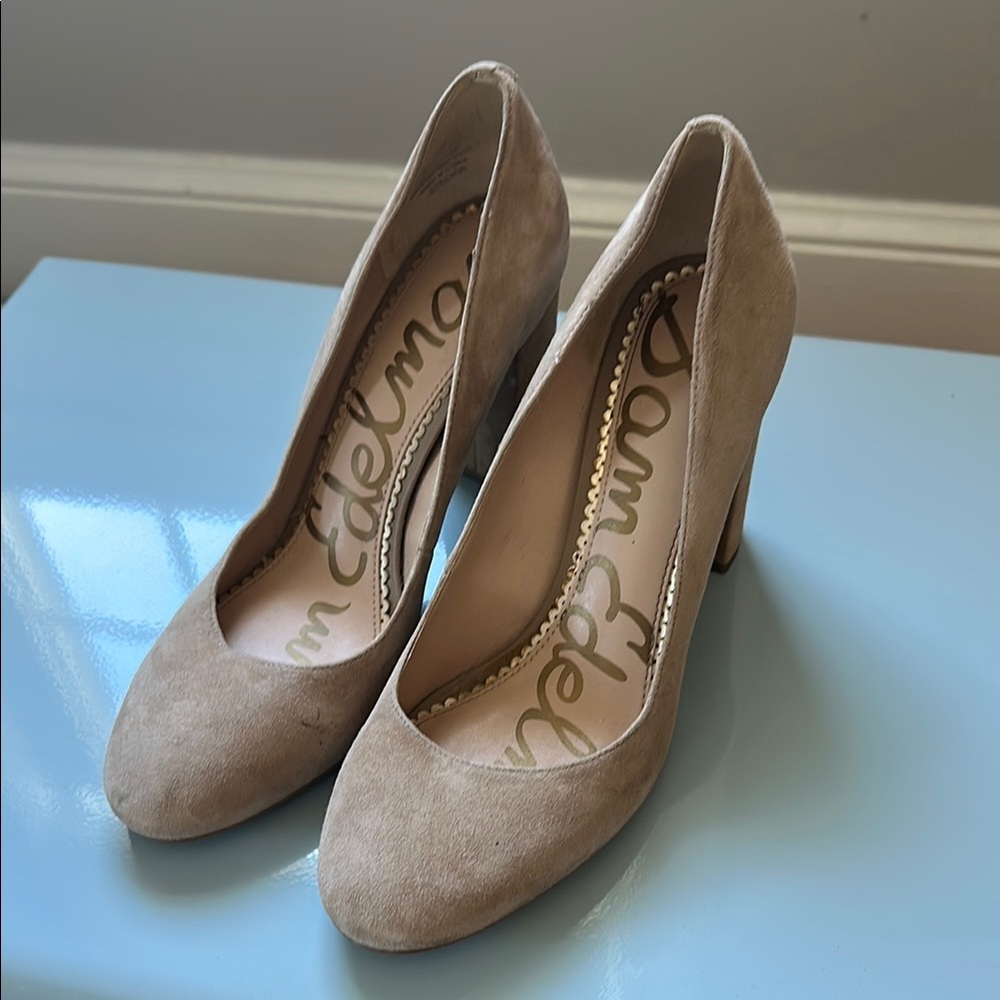 Sam Edelman Women's Tan Suede Pumps